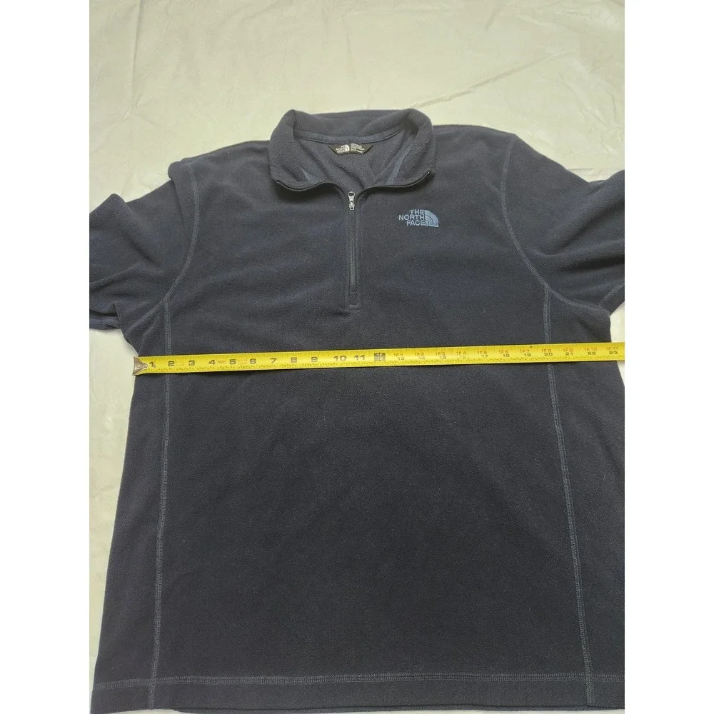 The North Face Sweatshirt Mens XL Blue 1/4 Zip Fleece Mock Neck Pullover